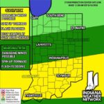 Slight and Marginal Severe Storm Risk Brings Damaging Winds, Isolated Tornado Threat, and Flash Flooding to Indianapolis, Seymour, and Evansville Today